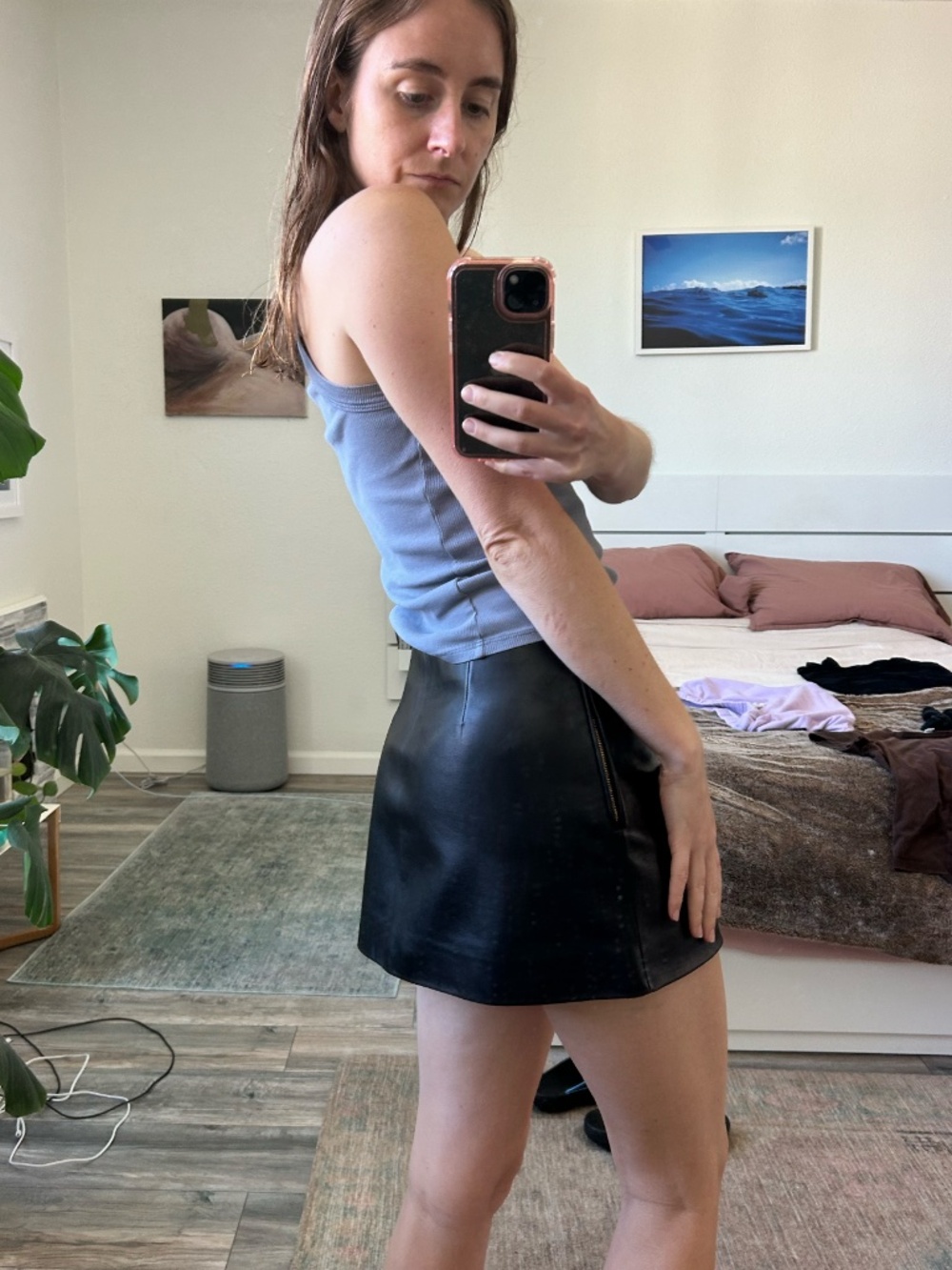 Versace Leather Skirt